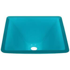 Glass Vessel Sink in Turquoise