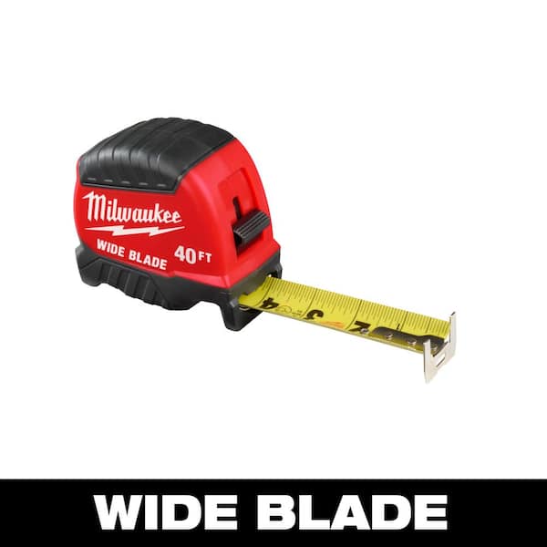 Milwaukee 40 ft. Wide Blade Tape Measure With 18 ft. Reach