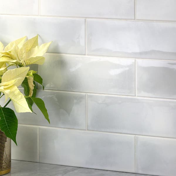 Piston Camp White 4 in. x 12 in. 7mm Glazed Ceramic Subway Wall Tile (34-piece 10.97 sq. ft./box)