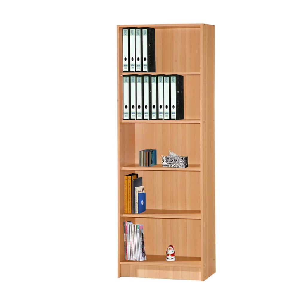 HODEDAH 5Shelf, 72 in. H Beech Bookcase HID5WD BEECH The Home Depot