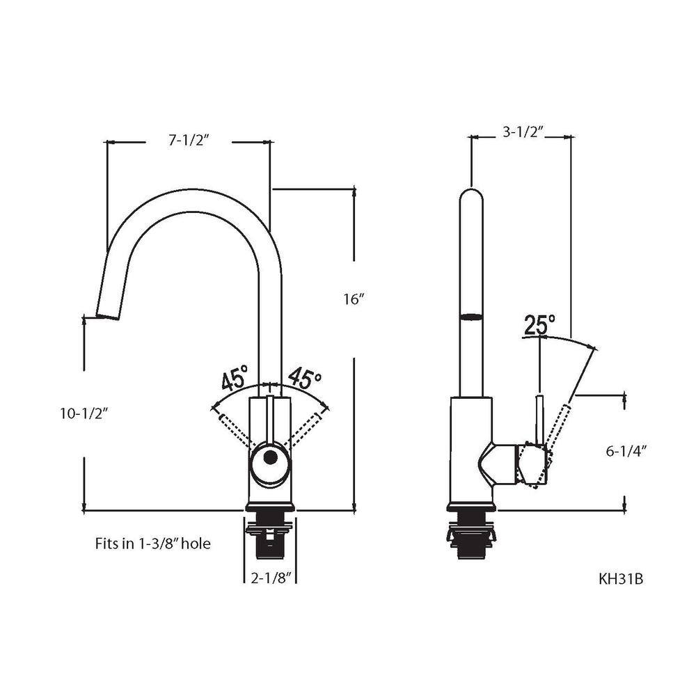 Matte Black and Stainless Steel 3-in-1 Kitchen Faucet with Instant Hot Water Tank