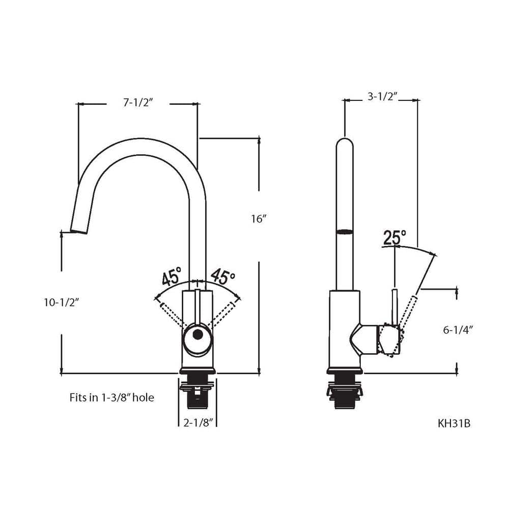 Matte Black and Stainless Steel 3-in-1 Kitchen Faucet with Instant Hot Water Tank