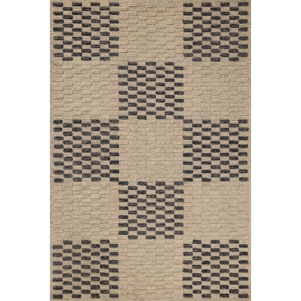 Chris Loves Julia x Loloi Bradley Beige / Midnight 9 ft . -3 in. x 13 ft. Area Rug