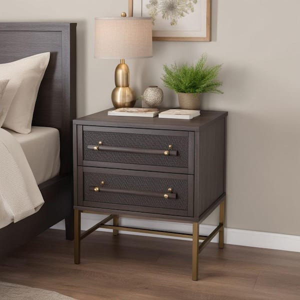 Hopper Studio Sophia 2Drawer Grey Nightstand 7185GY004BCY52 The Home