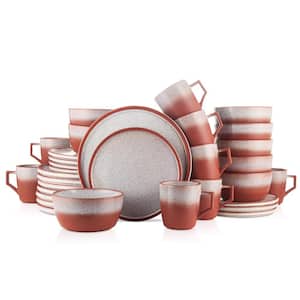 Vince 32-Piece Red Stoneware Dinnerware Set (Service for 8)