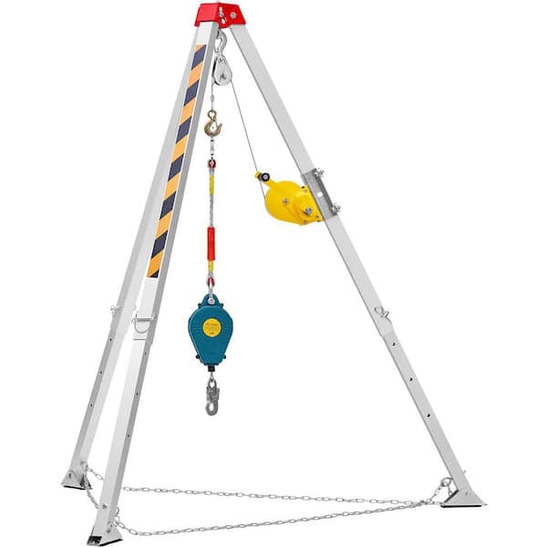 Confined Space Tripod Kit, Confined Space Tripod 7ft. Legs Bracket and 98ft. Cable, Confined Space Rescue 1200lbs. Winch