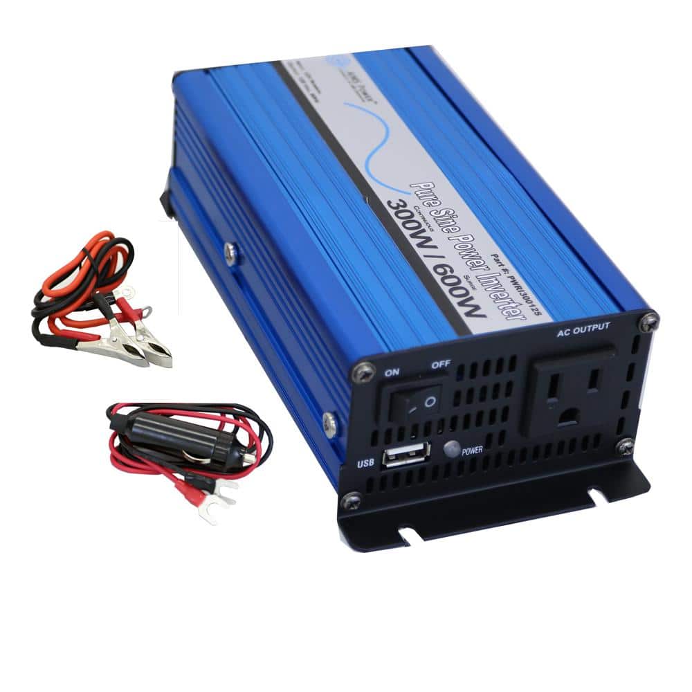 AIMS POWER 1,200-Watt Pure Sine Inverter with Automatic Transfer Switch  12-Volt DC to 120-Volt AC ETL Listed to UL 458 PWRIX120012SUL - The Home  Depot