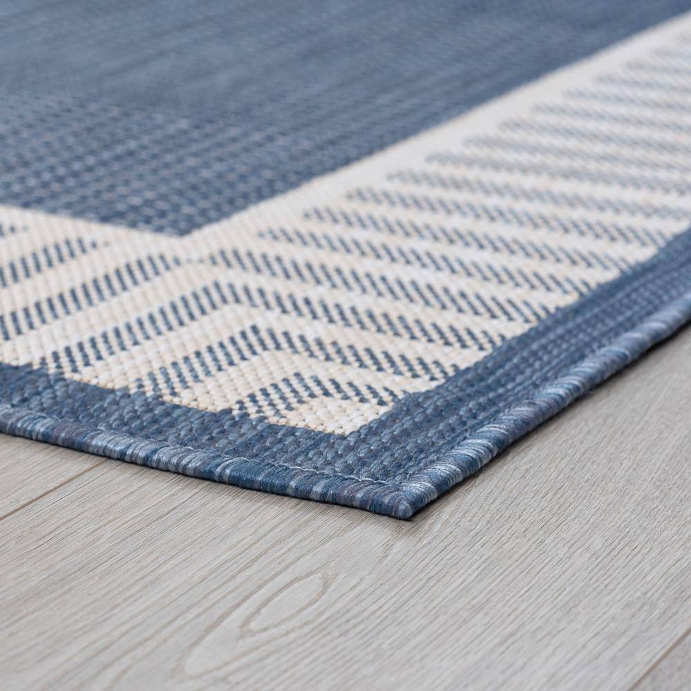 Eco Elgin 5'3" x 7'3" Machine-Woven Blue Transitional Area Rug