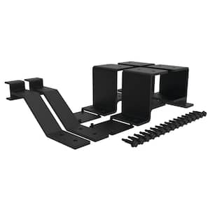 VersaRail Matte Black Aluminum Fascia Mount Juliette Bracket Kit