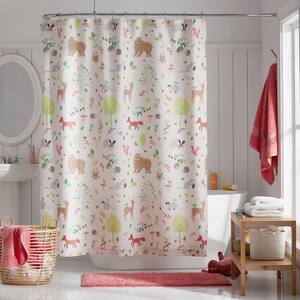 Company Kids Woodland Organic Cotton Percale 72 in. Graphic Shower Curtain