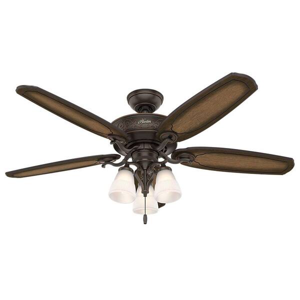 54" Onyx Bengal LED Light Indoor Ceiling Fan with Light Kit