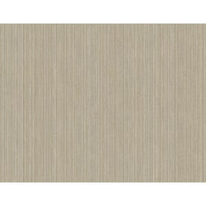 Textile Vertical Soft Brown Paper Non-Pasted Strippable Wallpaper Roll (Cover 60.75 sq. ft.)