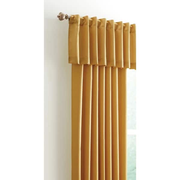 Home Decorators Collection 15 in. L Monaco Lined Polyester Valance in Gold