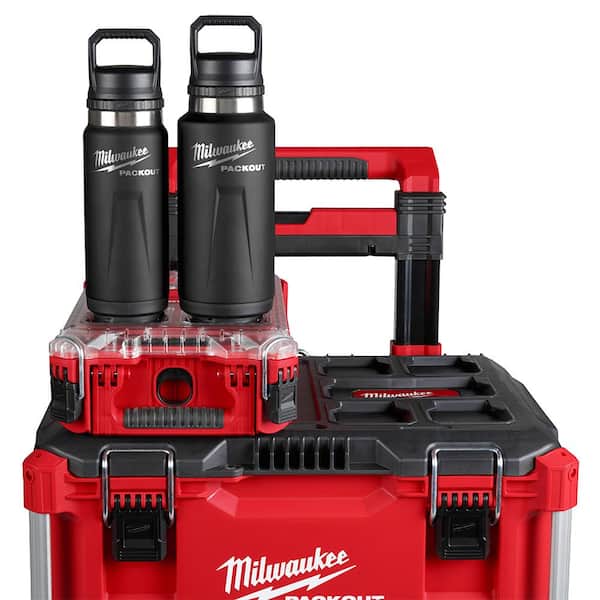 Milwaukee PACKOUT Black 36 oz. Insulated Bottle W/Chug Lid
