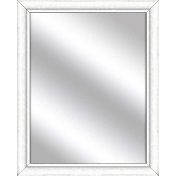 PTM Images Medium Rectangle White Art Deco Mirror (31.5 in. H x 25.5 in. W)