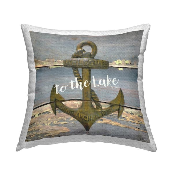 Stupell Industries Rustic To The Lake Outdoor Printed Throw Pillow by GraffiTee Studios