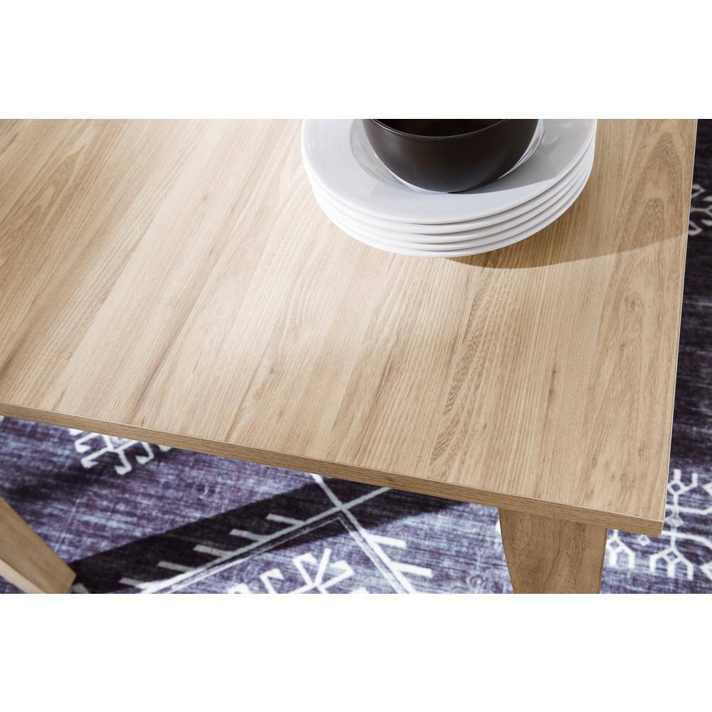 Gleanville Light Brown Rectangular Wood Dining Table for Six