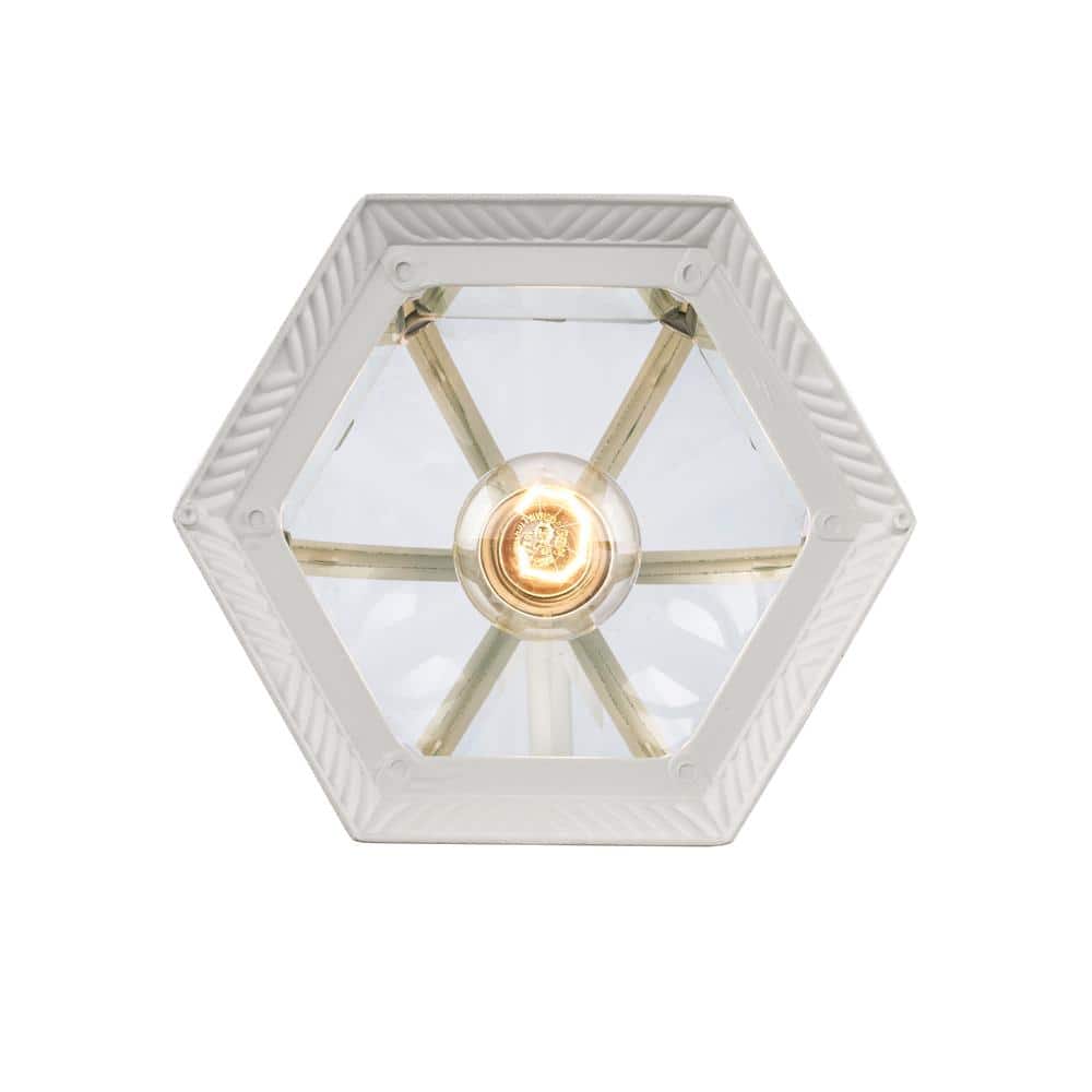 Elegant White 8'' Outdoor Wall Sconce with Weather-Resistant Finish