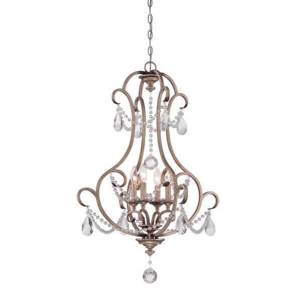 Designers Fountain Gala Argent Silver 4-Light Interior Incandescent Hall and Foyer