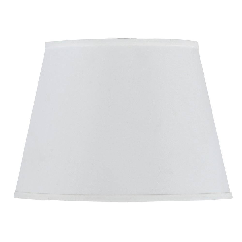 CAL Lighting 11 in. Tall White Round Hardback Fabric Shade SH-1247 ...