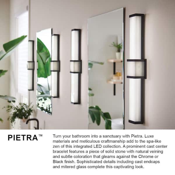 HINKLEY - Hinkley Pietra 53-Watt Integrated LED 30.75 in. Bath Vanity Light in Chrome