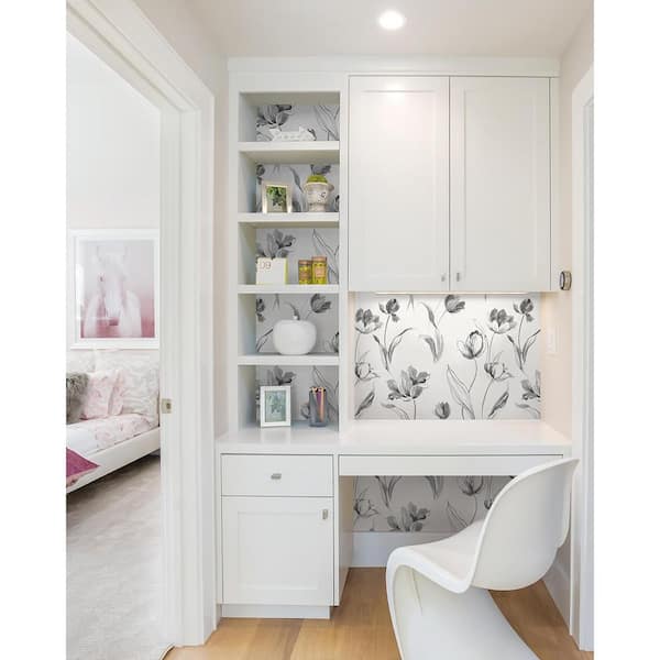 Tulip Toss Floral Vinyl Peel & Stick Wallpaper Roll (Covers 30.75 Sq. Ft.)