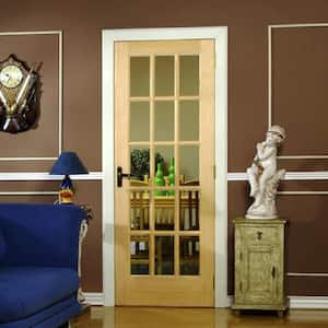 Builders Choice 60 in. x 80 in. 15-Lite Clear Wood Pine Prehung Interior French  Door HDCP151550 - The Home Depot