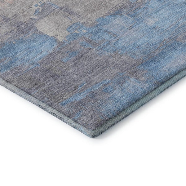 Mayfield Premium Machine Washable Abstract AMF1473 Beige 2 ft. 3 in. x 7 ft. 6 in. Runner Rug