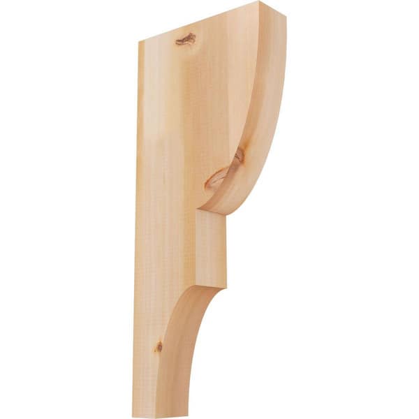 Ekena Millwork 3-1/2 in. x 12 in. x 28 in. Western Red Cedar Ridgewood Smooth Corbel