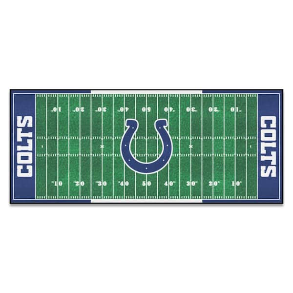 FANMATS Indianapolis Colts 3 ft. x 6 ft. Football Field Runner Rug