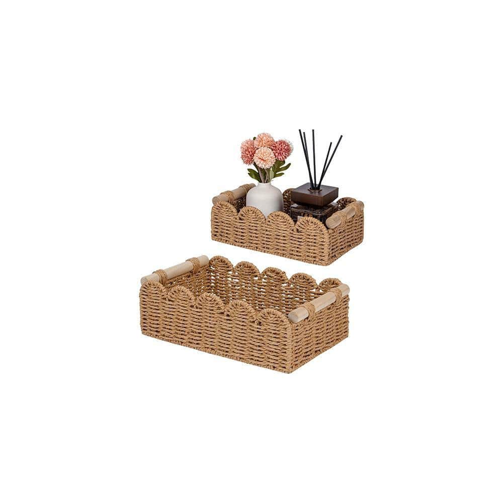 11.81"D x 7.87"W x 3.9"H Neutral Decor Basket，Set 2 SMDQPBNB81 - The ...