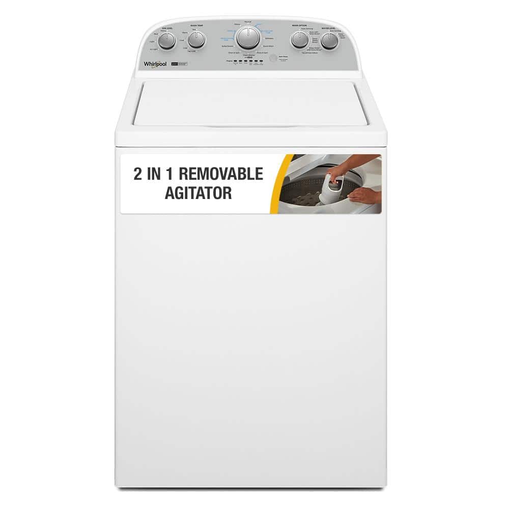Whirlpool 3.5-cu ft High Efficiency Agitator Top-Load Washer (White) in the  Top-Load Washers department at