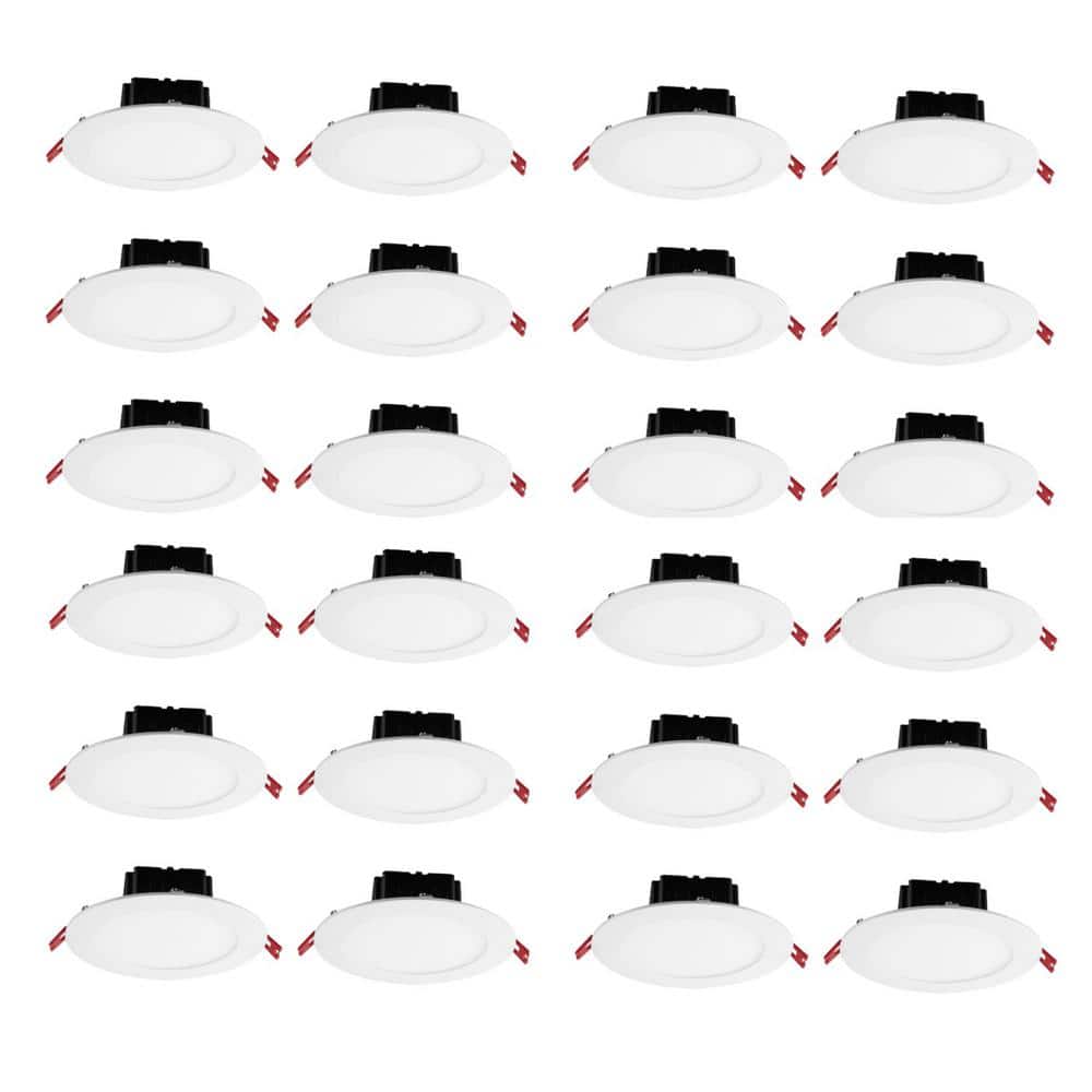 Box on Top Integrated LED 6 in Round Canless Recessed Light for Kitchen Bat