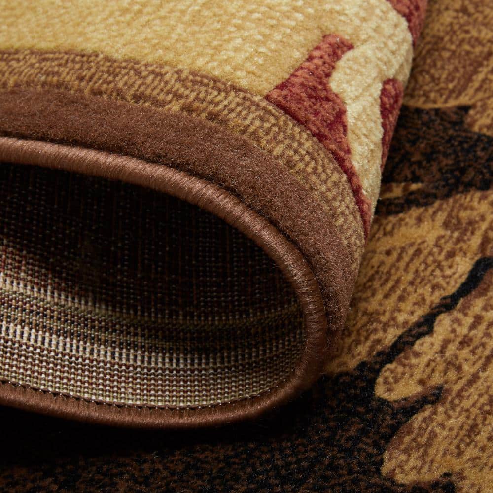 Catalina Pierre Red and Brown Geometric Tufted Area Rug