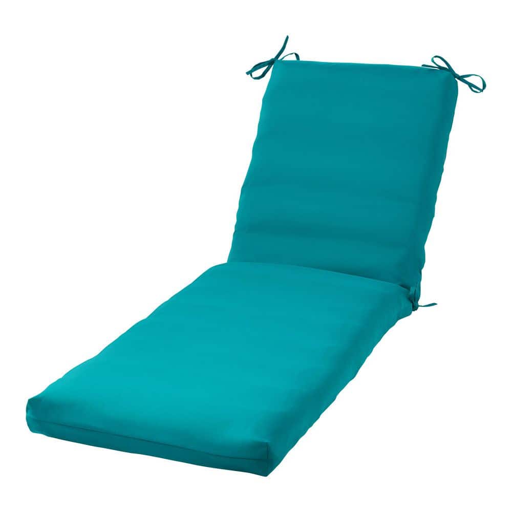 23 in. x 73 in. Outdoor Chaise Lounge Cushion in Peacock price history on PriceWatchPro