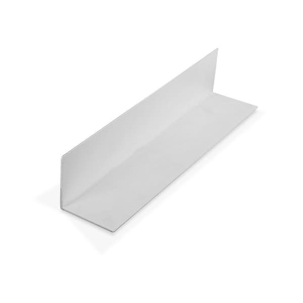 Outwater 1-1/2 in. D x 1-1/2 in. W x 36 in. L White Styrene Plastic 90° Even Leg Angle Moulding 12 Total L ft. (4-Pack)