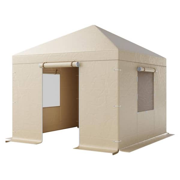 Winter Gazebo Cover for 10 x 10 ft. Hardtop Gazebos, All-Weather Protection, Side Panels, Mesh Vent, PE Material