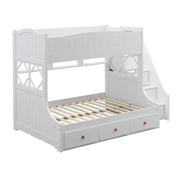 Acme Furniture Meyer White Full Bunk Bed 38150 - The Home Depot