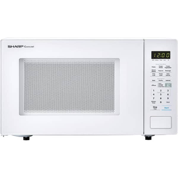 Sharp Carousel 1.4 cu. ft. Countertop Microwave in White with Sensor Cooking Technology