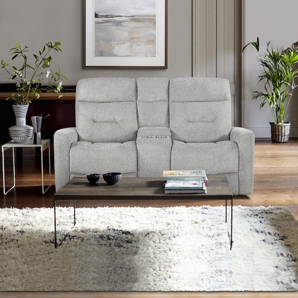 Reviews for Lazzara Brooks 70.5 in. W Gray Chenille 2-Seater
