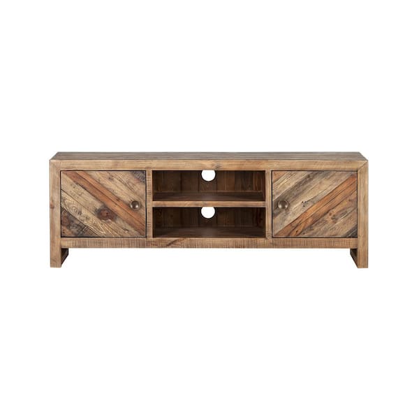 Alpine Furniture Hayes 69 in. L Wheat Rectangle Wood Console Table with Solid Wood