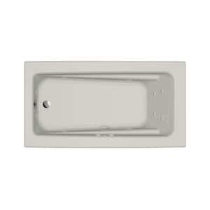 PRIMO 60 in. x 32 in. Rectangular Whirlpool Bathtub with Left Drain in Oyster