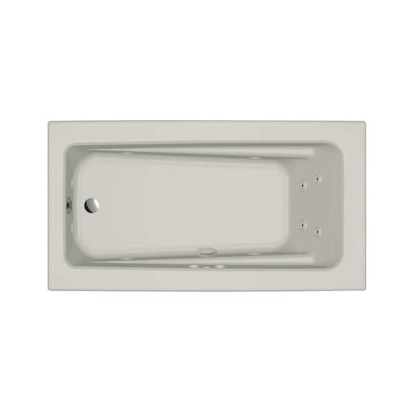 JACUZZI PRIMO 60 in. x 32 in. Rectangular Whirlpool Bathtub with Left Drain in Oyster