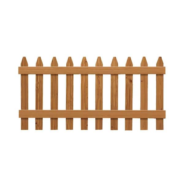 Outdoor Essentials 3 ft. x 6 ft. Pressure-Treated Cedar-Tone Moulded Wood Fence Panel