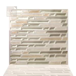 Como Sand 10 in. W x 10 in. H Peel an d Stick Self-Adhesive Decorative Mosaic Wall Tile Backsplash (10-Tiles)