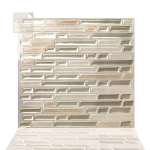 Como Sand 10 in. W x 10 in. H Peel and Stick Self-Adhesive Decorative Mosaic Wall Tile Backsplash (5-Tiles)