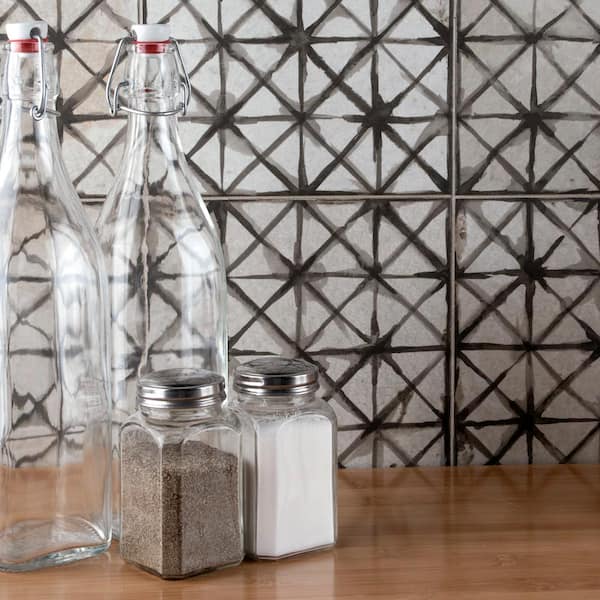 Kings Temple Nero 17-5/8 in. x 17-5/8 in. Ceramic Floor and Wall Tile (10.95 sq. ft./Case)