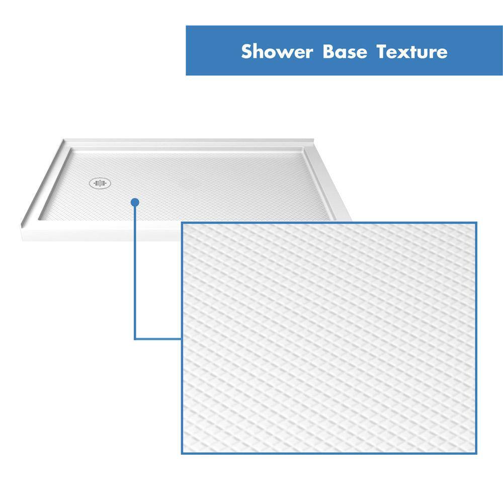 SlimLine 60" Biscuit Acrylic Double Threshold Shower Base