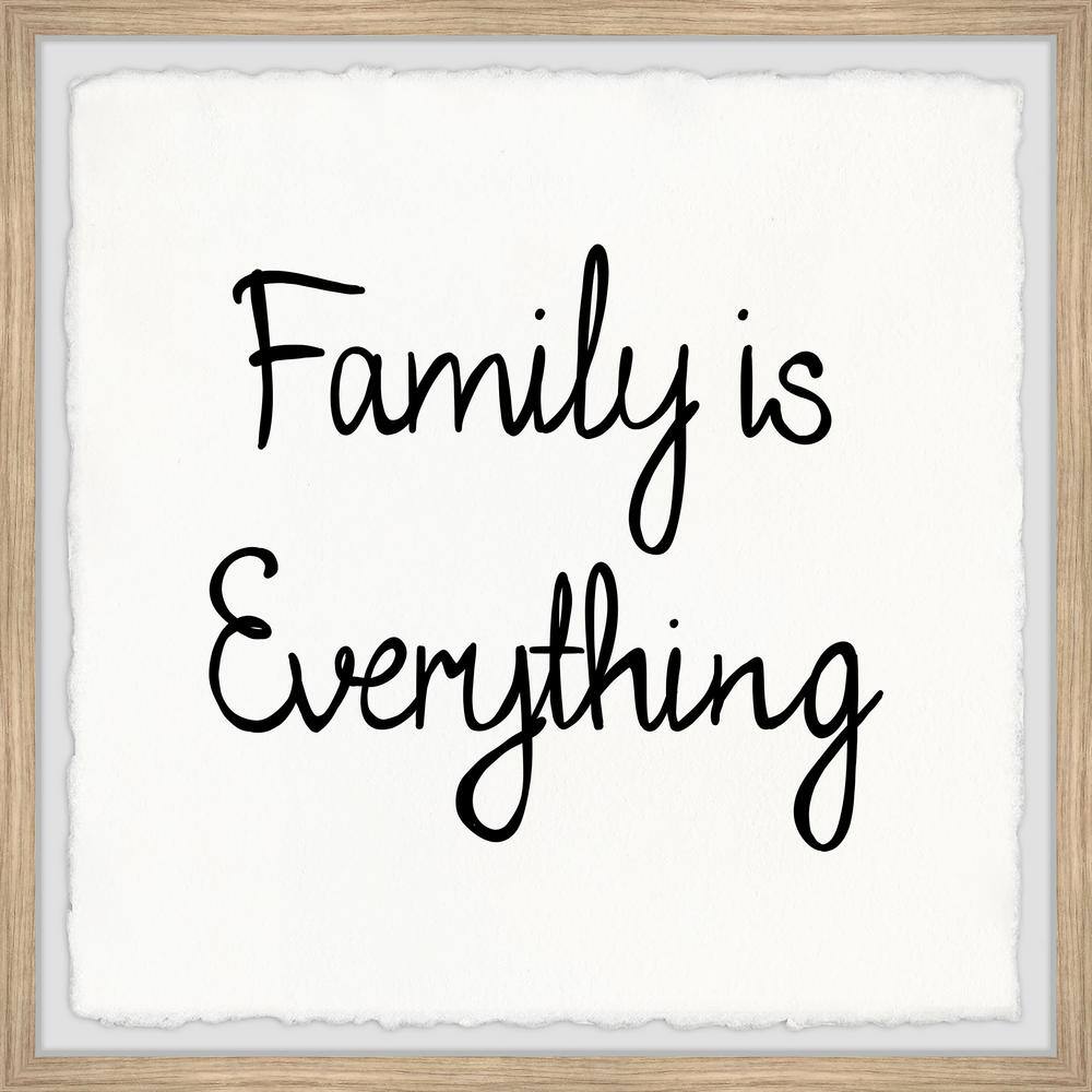 Family Is Everything III by Marmont Hill Framed Typography Art Print 24 in.