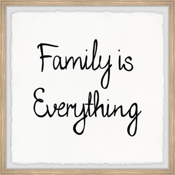 Unbranded "Family Is Everything III" by Marmont Hill Framed Typography Art Print 24 in. x 24 in.